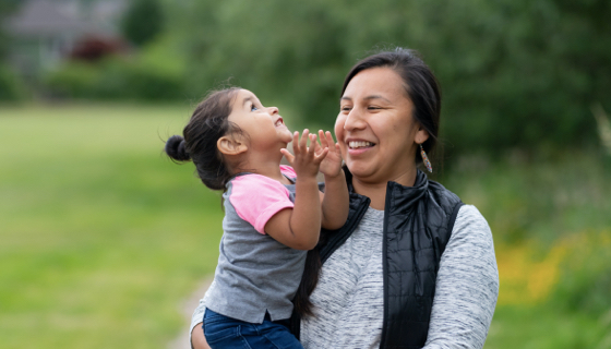 Family laughing